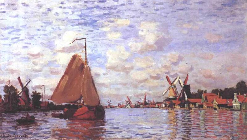 Claude Monet La Zaan a Zaandam Germany oil painting art